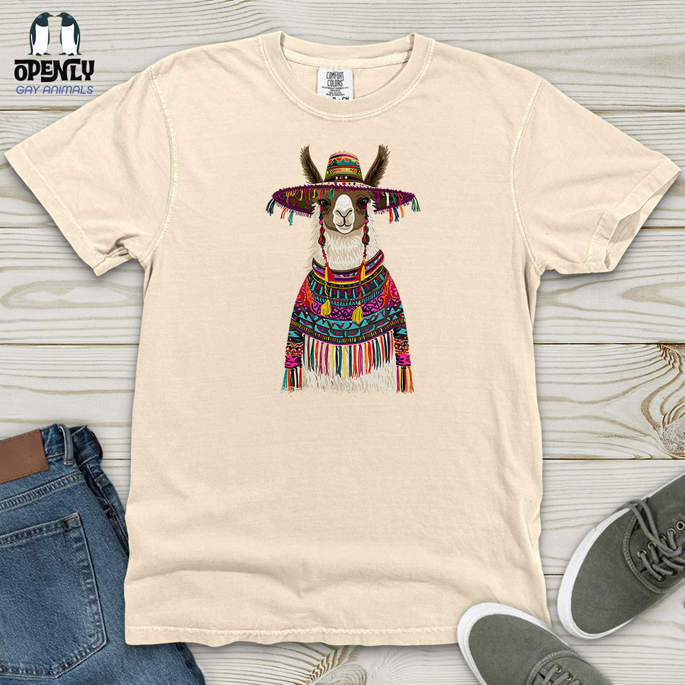 Llama Fiesta Attire Heavy Cotton Comfort Colors Tee