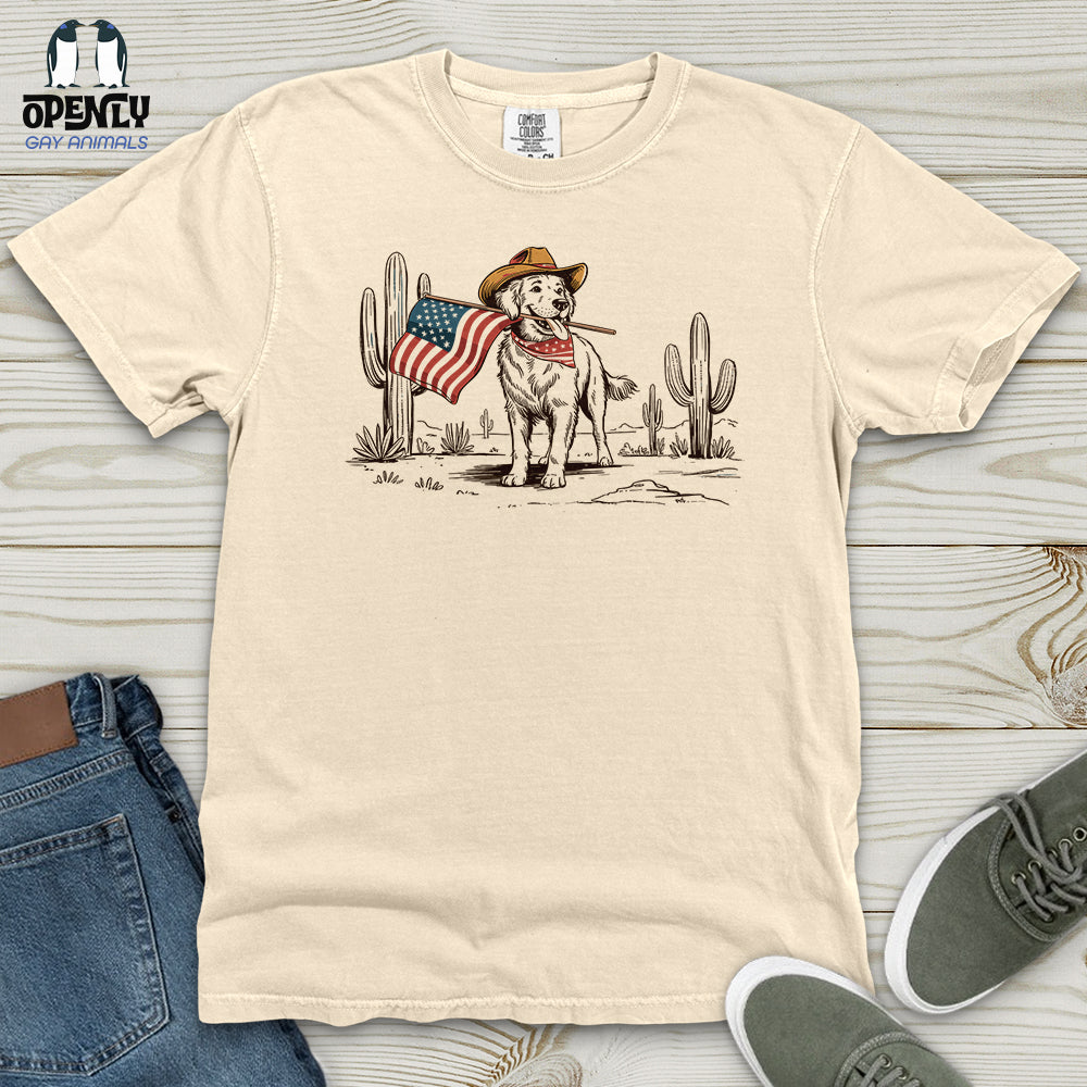 Memorial Day Cowboy Dog Heavy Cotton Comfort Colors Tee