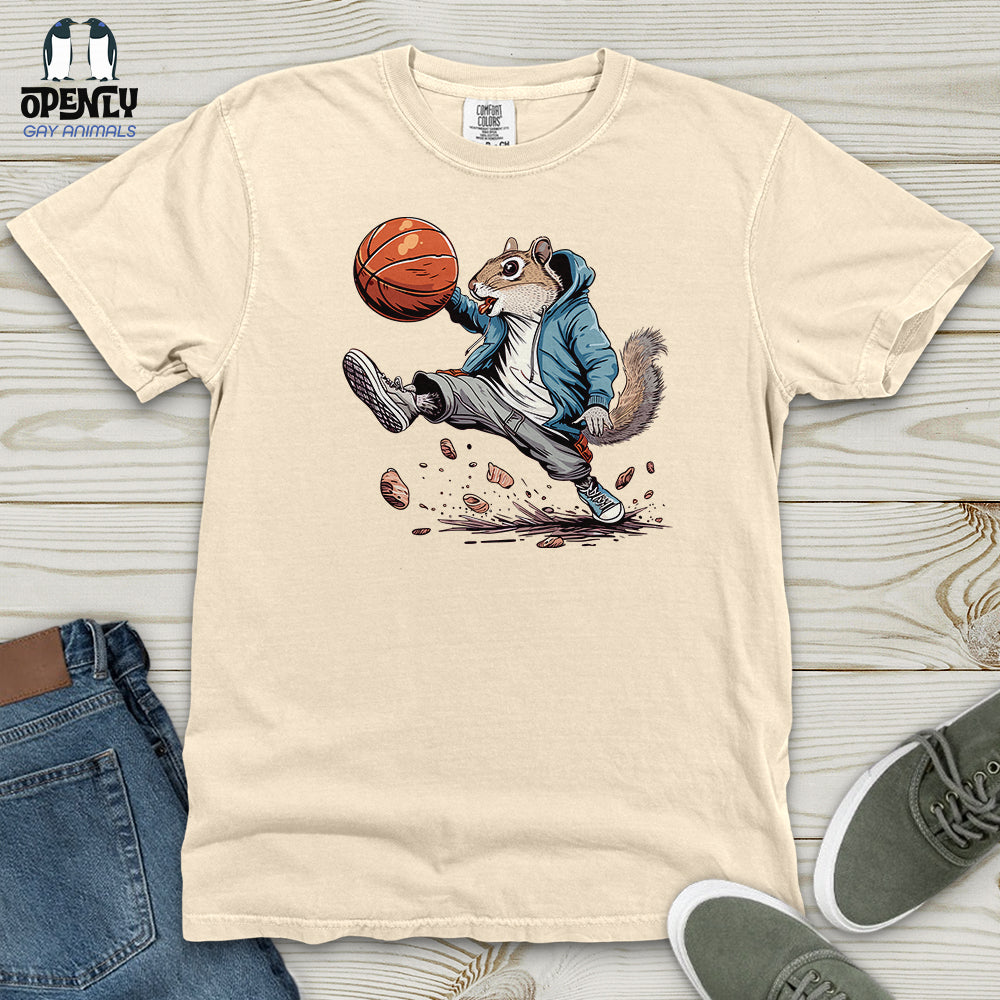 Squirrel Basketball Hustle Heavy Cotton Comfort Colors Tee