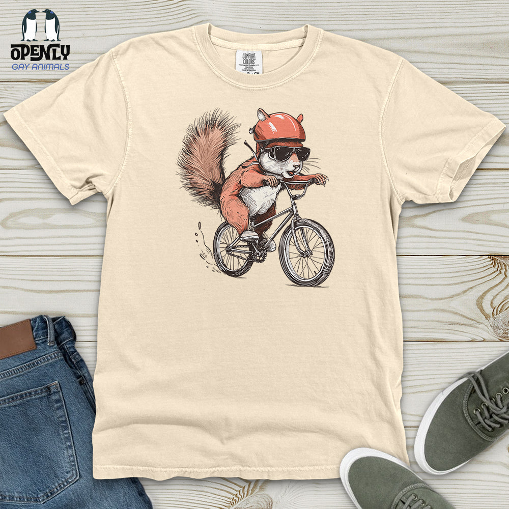 Squirrel Cycling Adventure Heavy Cotton Comfort Colors Tee