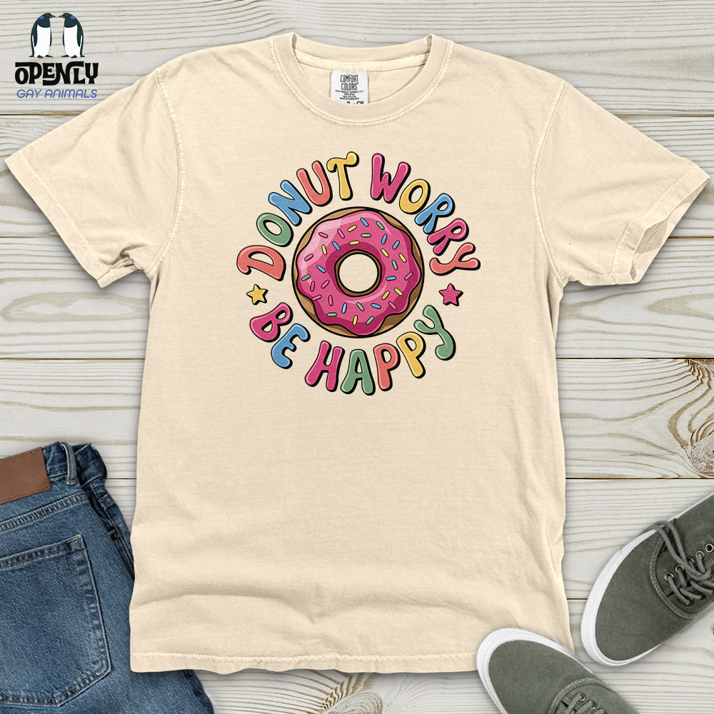 Donut Worry Be Happy Heavy Cotton Comfort Colors Tee