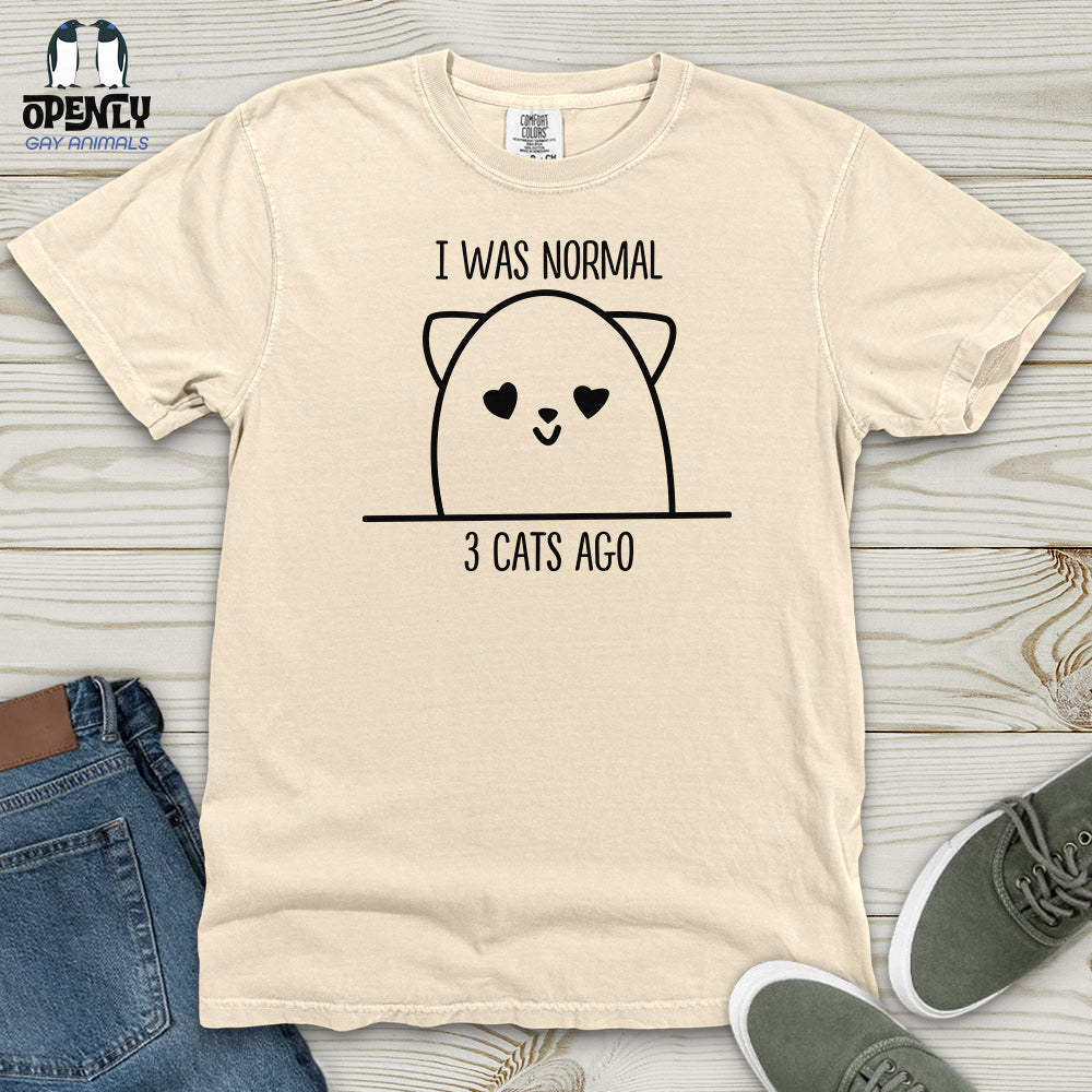 I Was Normal 3 Cats Ago Heavy Cotton Comfort Colors Tee