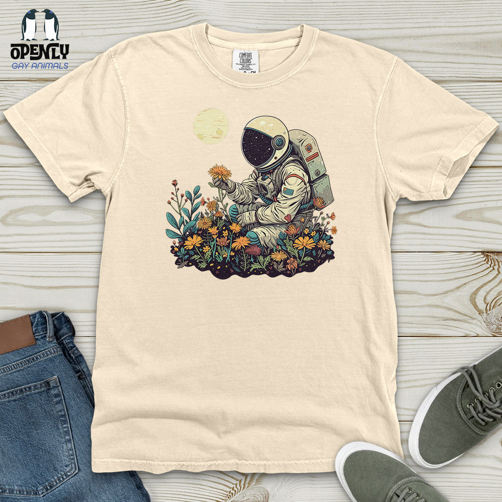 Astronaut Floral Discovery Heavy Cotton Comfort Colors Tee