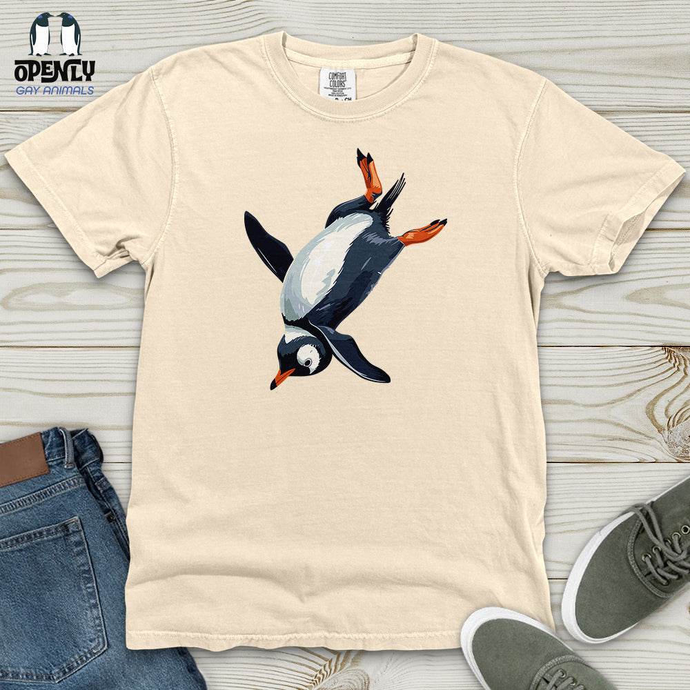 Penguin Sliding Fun Heavy Cotton Comfort Colors Tee
