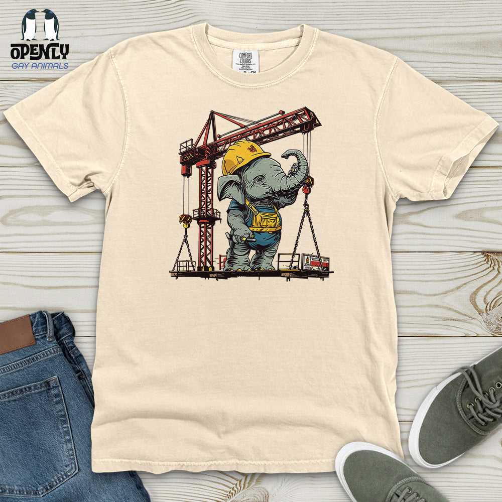 Elephant Construction Crew Heavy Cotton Comfort Colors Tee