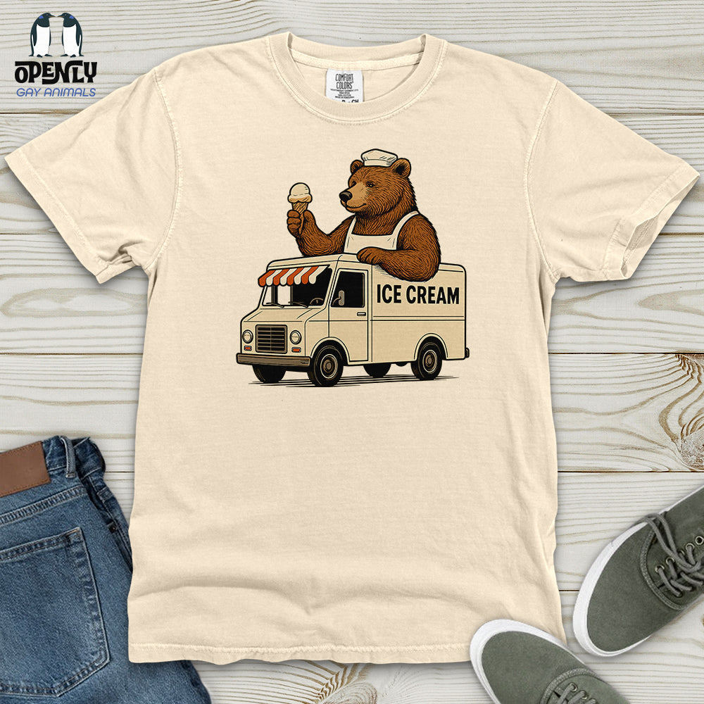 Bear Ice Cream Truck Heavy Cotton Comfort Colors Tee