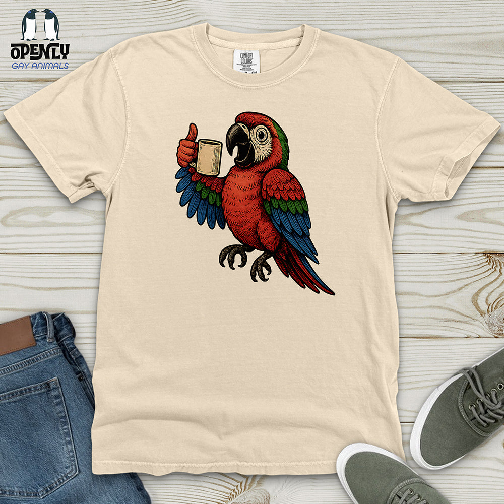 Coffee Parrot Cheers Heavy Cotton Comfort Colors Tee