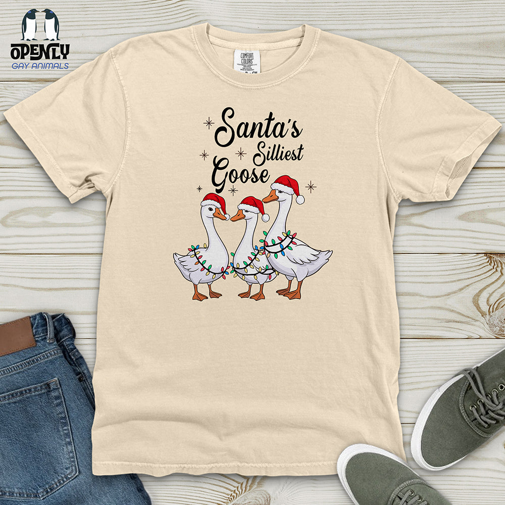Santa's Silliest Goose Heavy Cotton Comfort Colors Tee