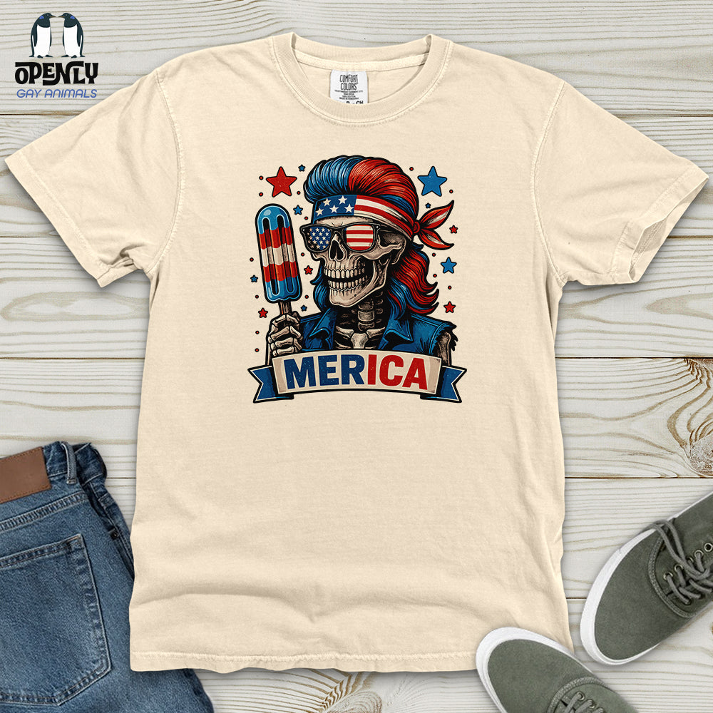 Merica Skull Heavy Cotton Comfort Colors Tee