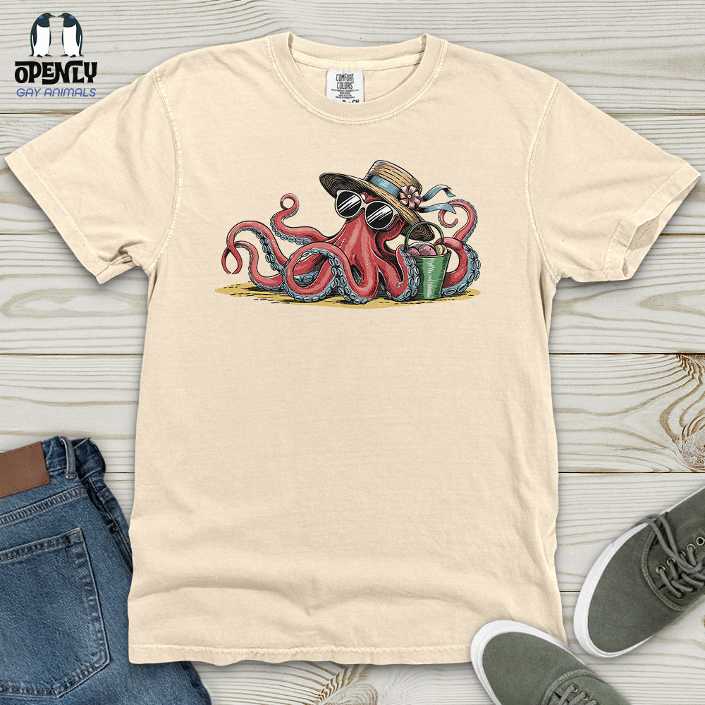 Beach Octopus Heavy Cotton Comfort Colors Tee