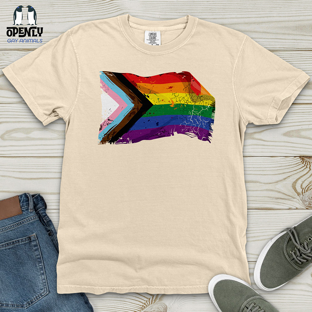 LGBTQ Flag Heavy Cotton Comfort Colors Tee