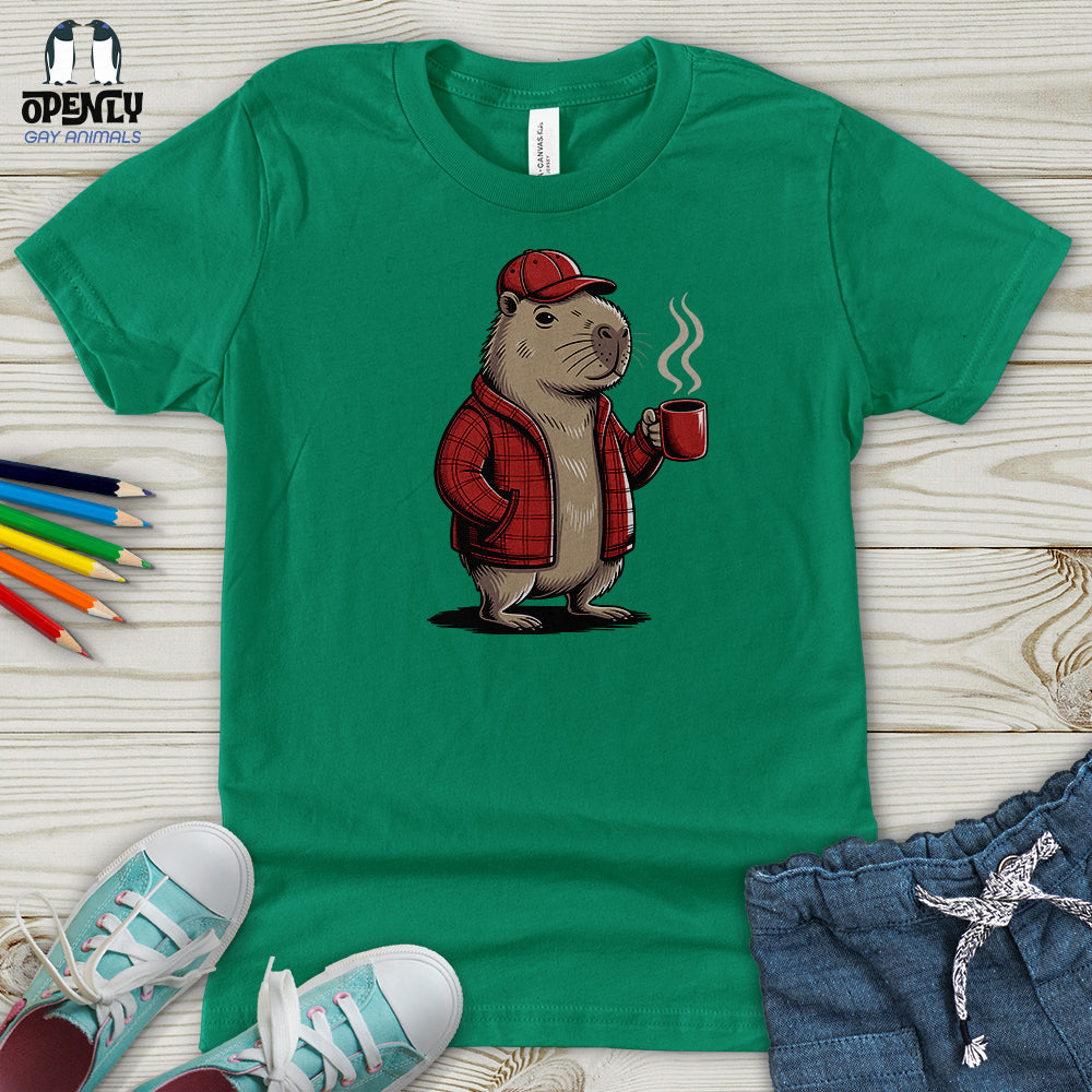 Caffeinated Capybara Youth T-Shirt
