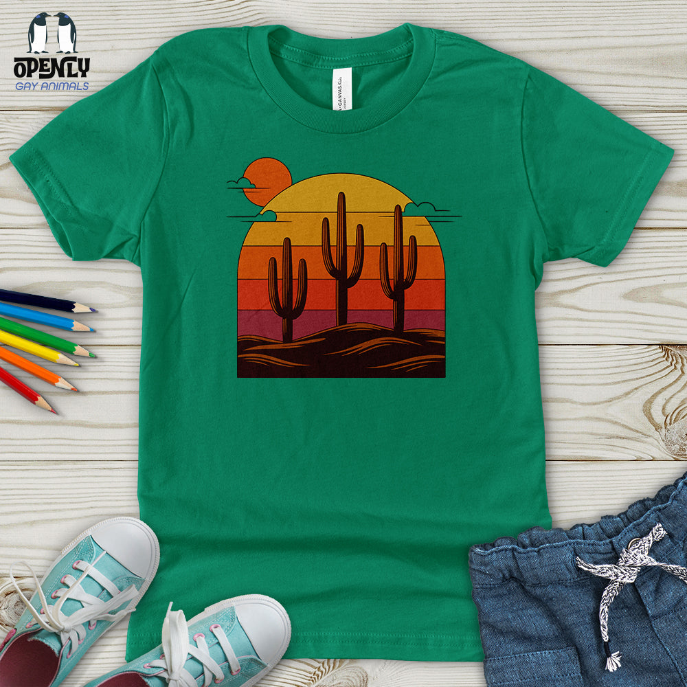 Minimalist Desert Landscape Illustration Youth T-Shirt