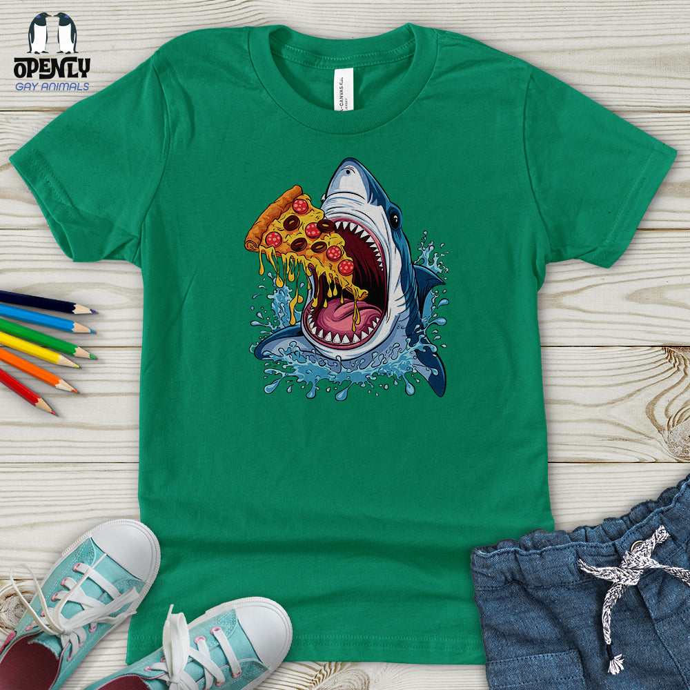 Shark Eating Pizza Youth T-Shirt