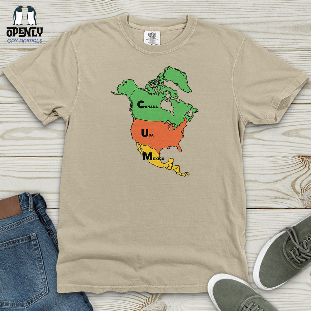 Canada USA Mexico Heavy Cotton Comfort Colors Tee