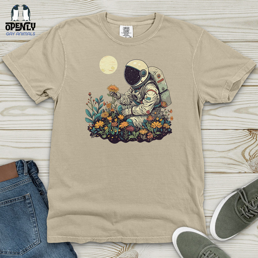 Astronaut Floral Discovery Heavy Cotton Comfort Colors Tee