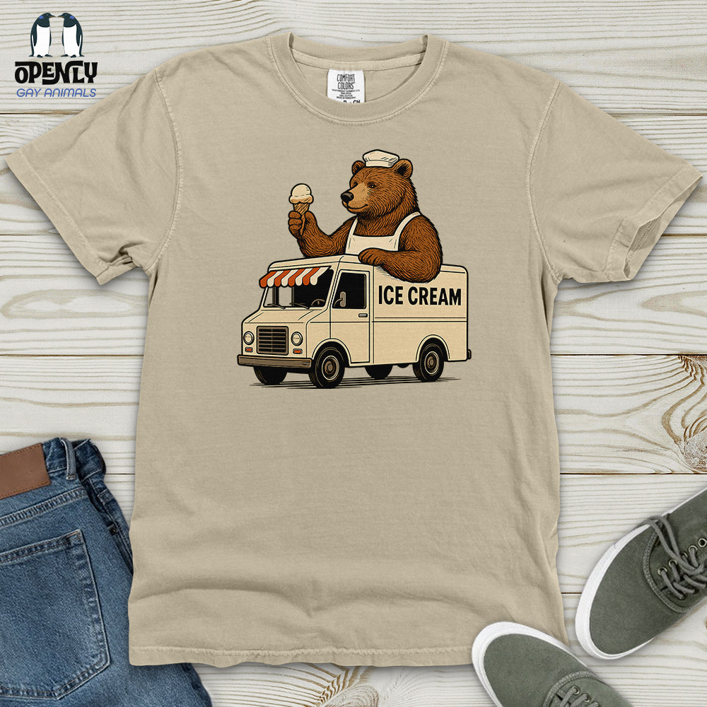 Bear Ice Cream Truck Heavy Cotton Comfort Colors Tee