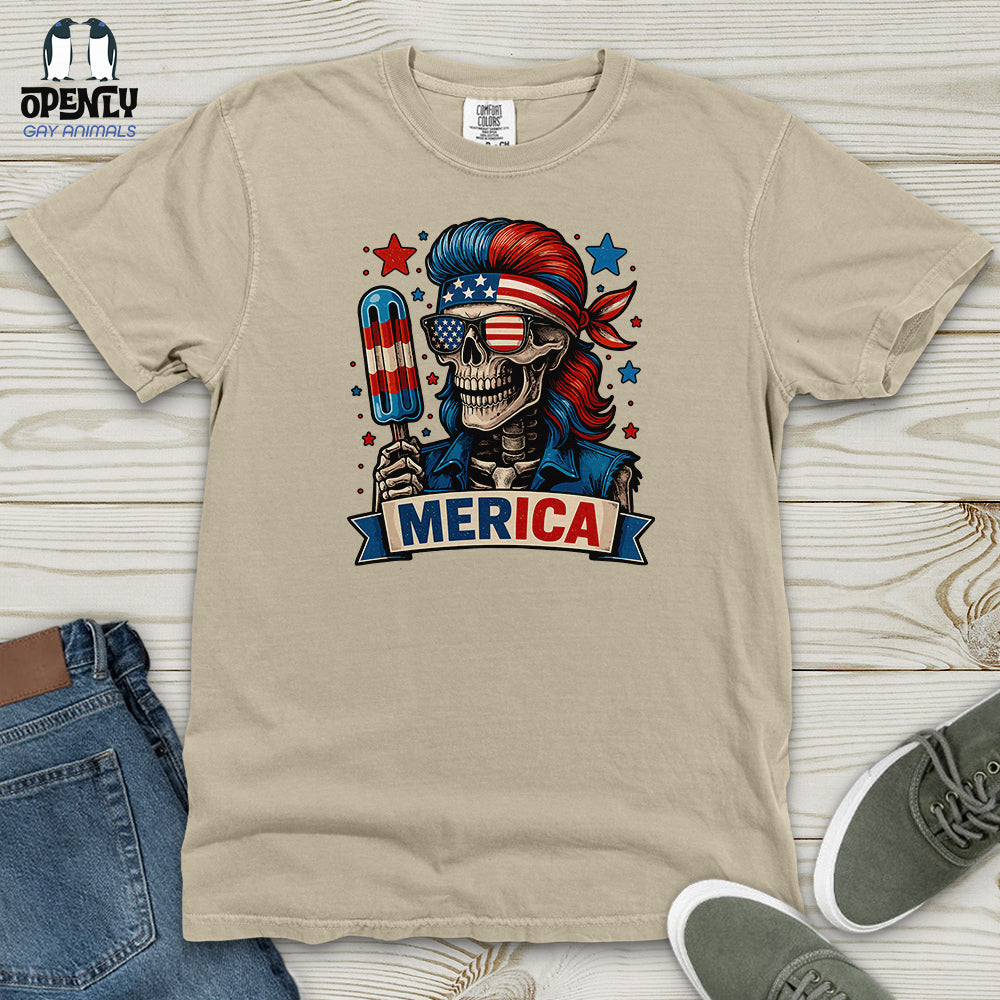 Merica Skull Heavy Cotton Comfort Colors Tee