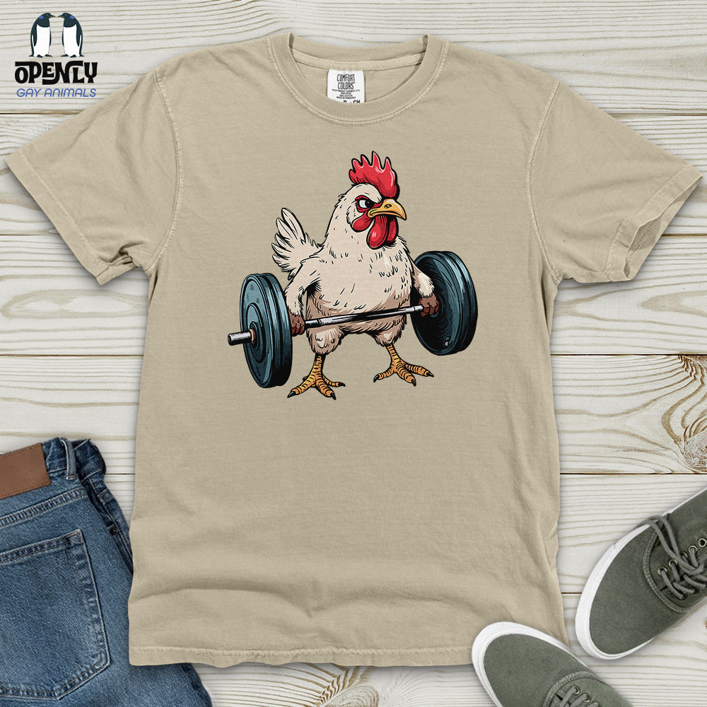 Dumbbelling Chickens Heavy Cotton Comfort Colors Tee