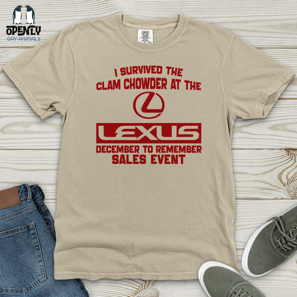 I Survived the Clam Heavy Cotton Comfort Colors Tee