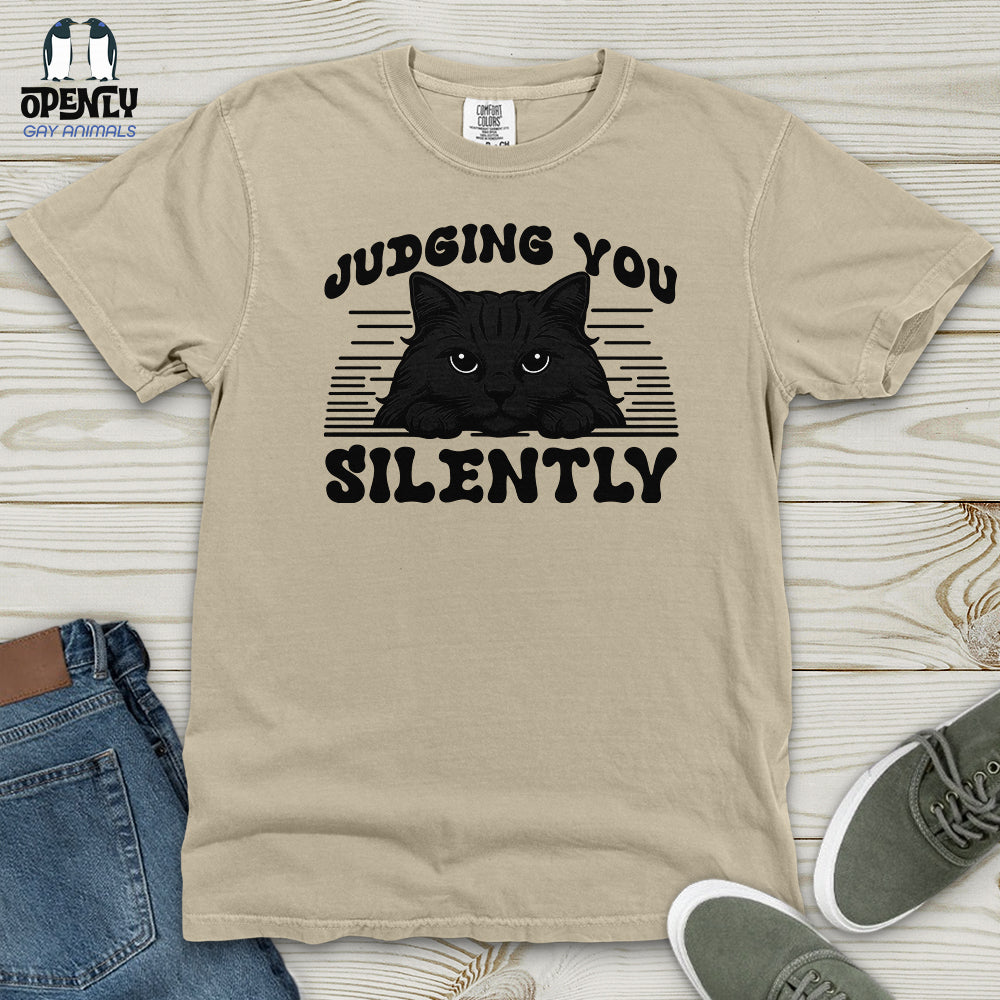 Judging You Silently Heavy Cotton Comfort Colors Tee