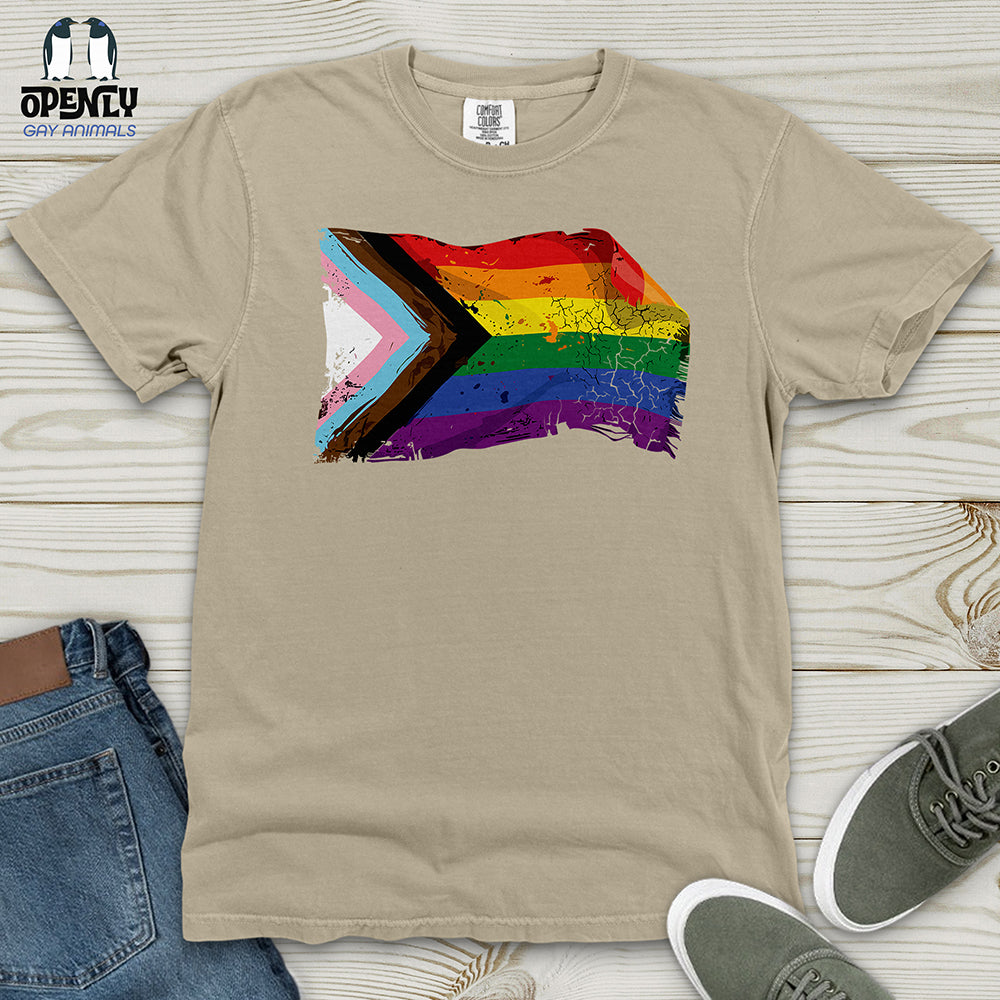 LGBTQ Flag Heavy Cotton Comfort Colors Tee