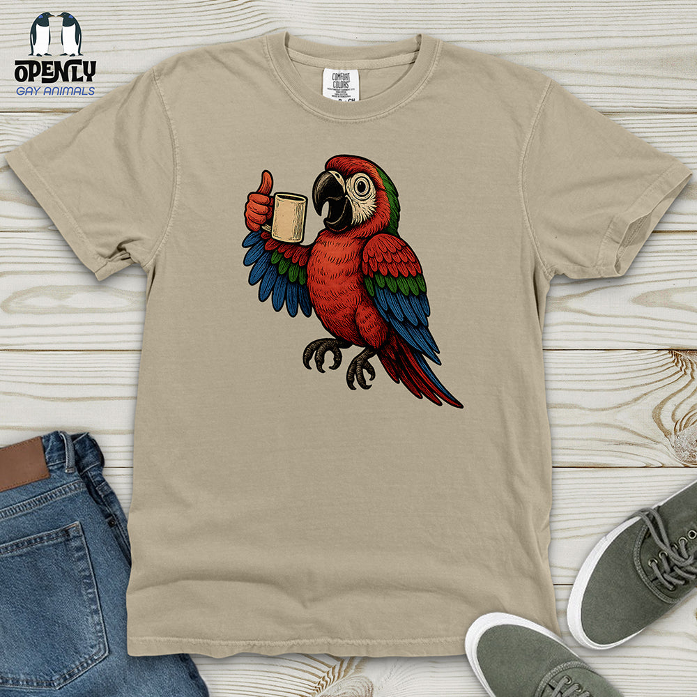 Coffee Parrot Cheers Heavy Cotton Comfort Colors Tee