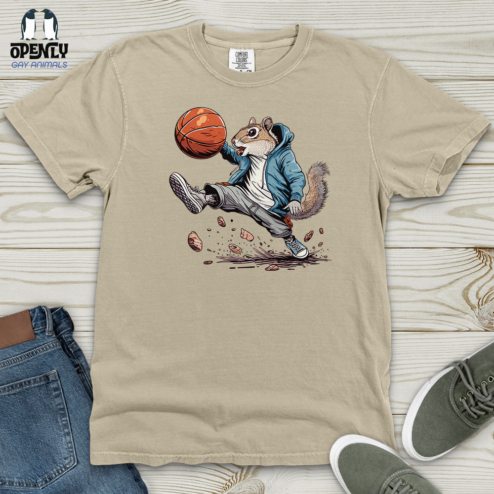 Squirrel Basketball Hustle Heavy Cotton Comfort Colors Tee