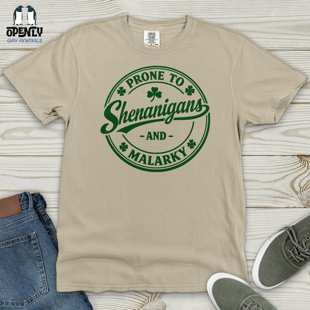 Prone to Shenanigans and Malarky Heavy Cotton Comfort Colors Tee