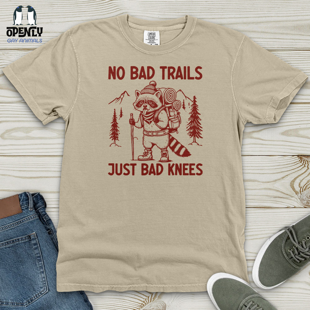 No Bad Trails Just Bad Knees Heavy Cotton Comfort Colors Tee