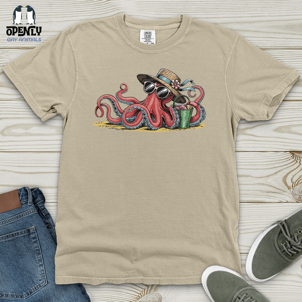Beach Octopus Heavy Cotton Comfort Colors Tee
