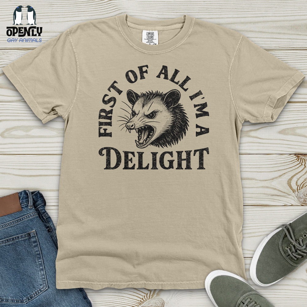 First Of All I'm A Delight Heavy Cotton Comfort Colors Tee