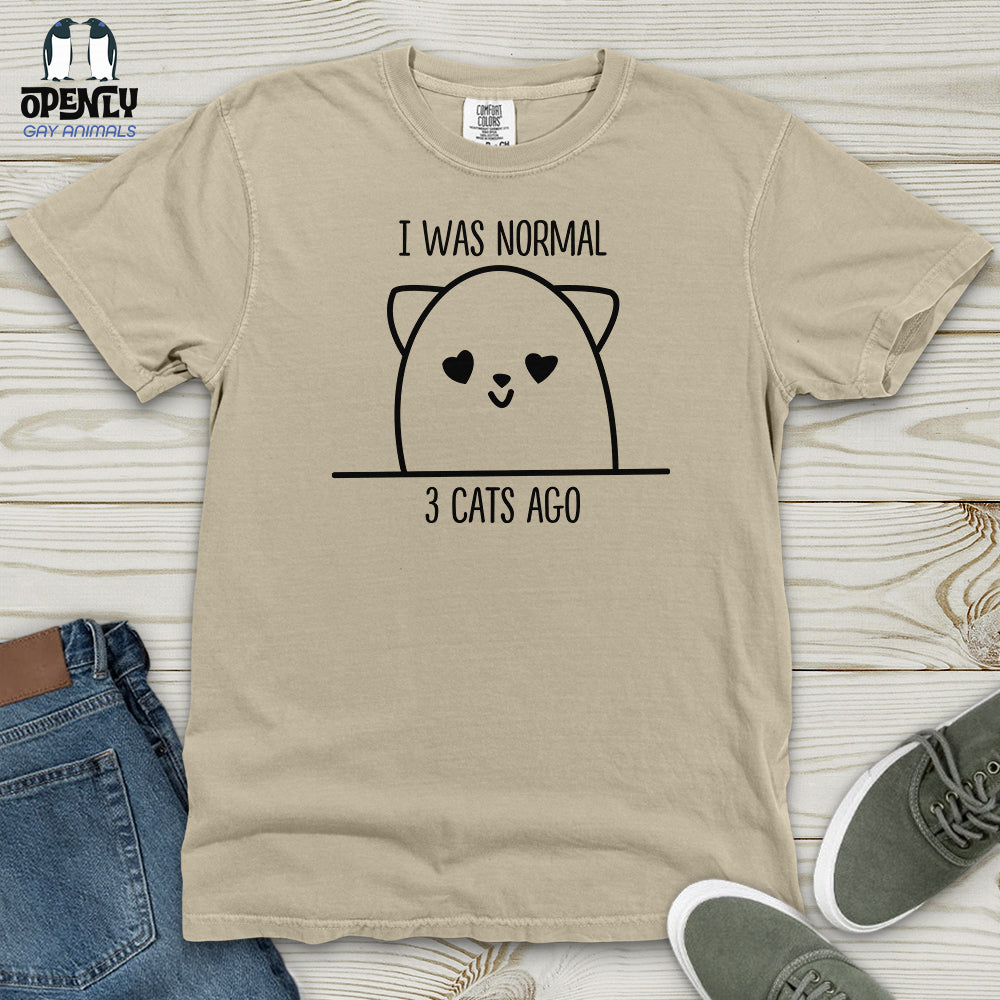 I Was Normal 3 Cats Ago Heavy Cotton Comfort Colors Tee