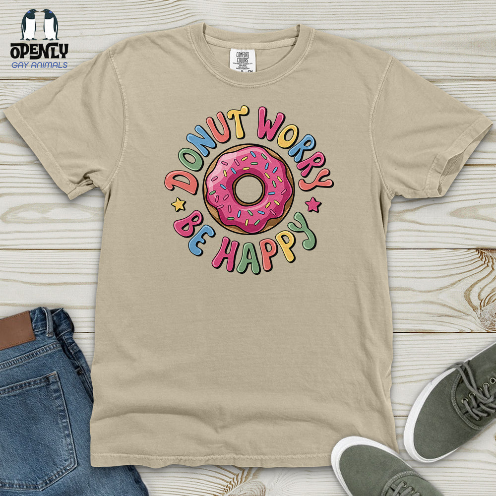 Donut Worry Be Happy Heavy Cotton Comfort Colors Tee