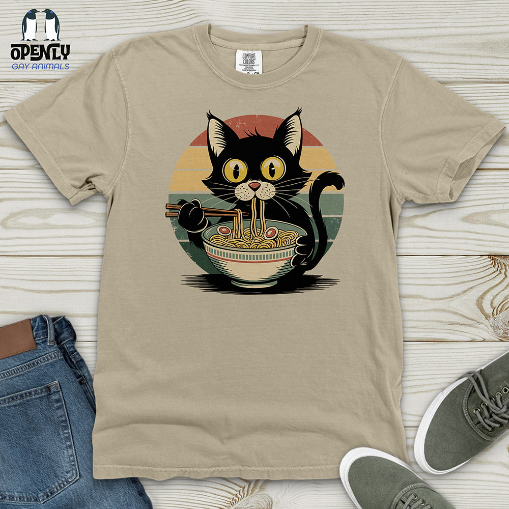 Cat With Ramen Heavy Cotton Comfort Colors Tee