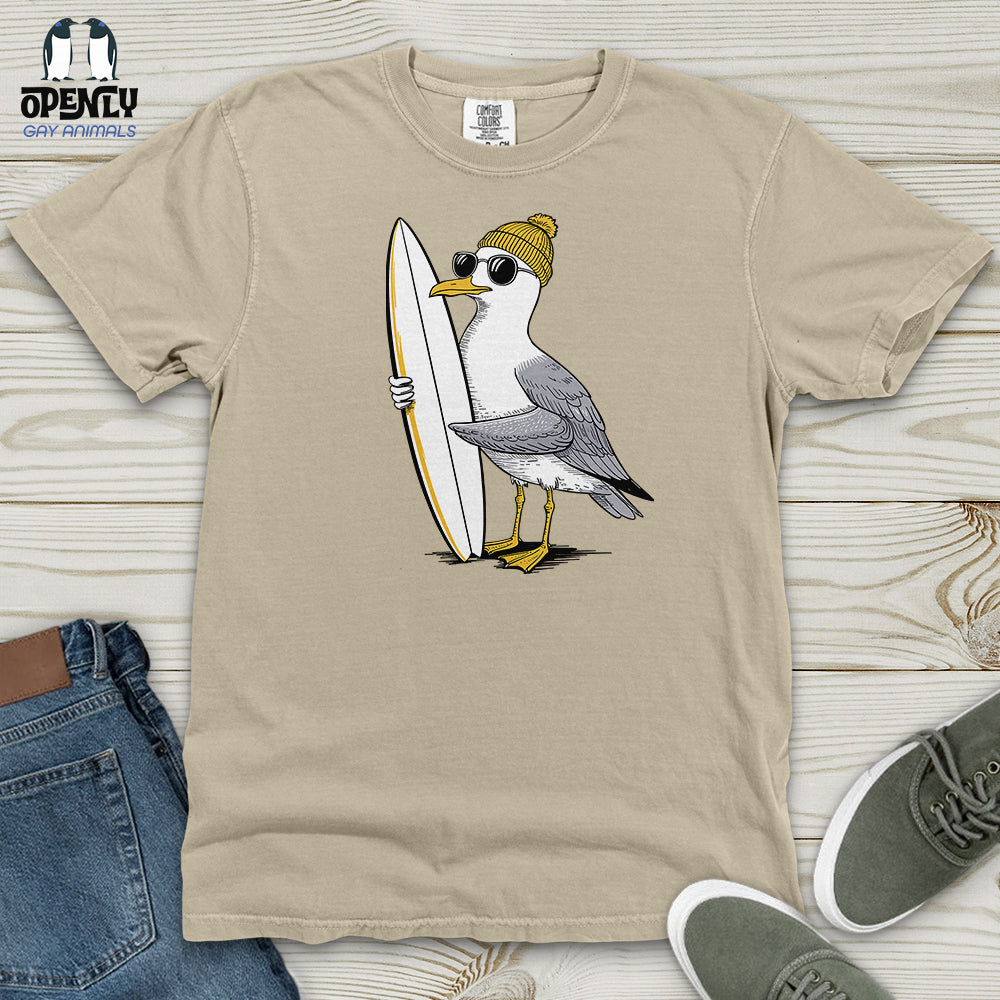 Surfing Seagull Heavy Cotton Comfort Colors Tee