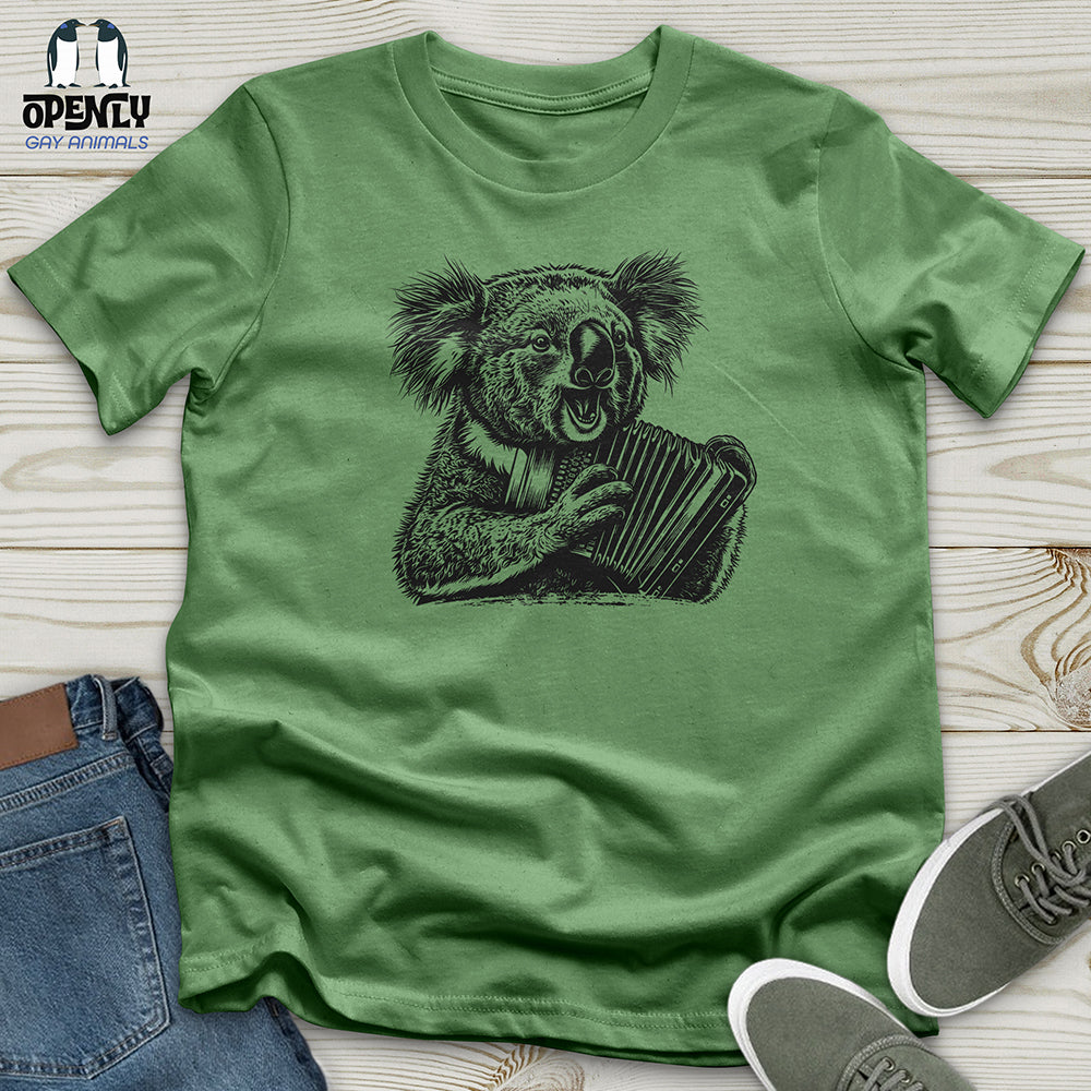 Koala Accordion Melody Unisex t-shirt