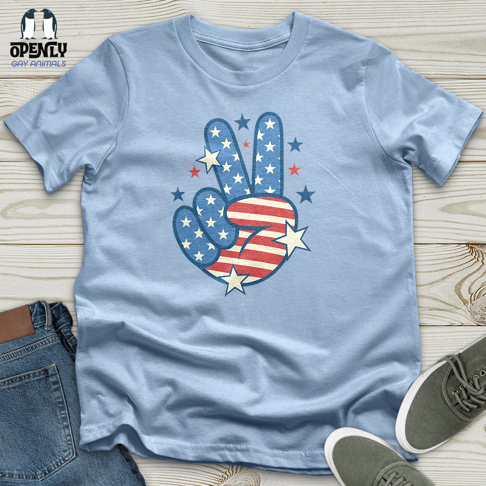 Victory Sign American Unisex T-Shirt