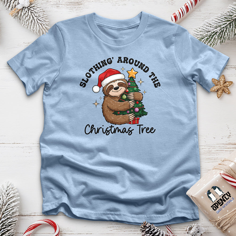 Slothing Around The Christmas Tree Unisex t-shirt