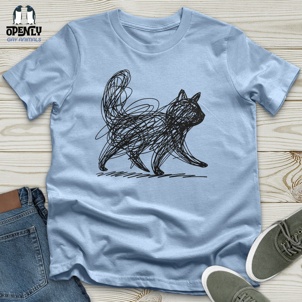 Scribble Cat Unisex T-Shirt