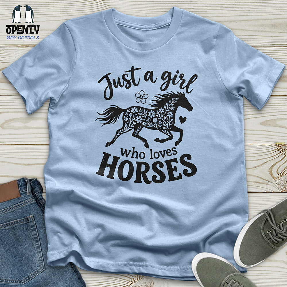Floral Horse Silhouette Unisex T-Shirt