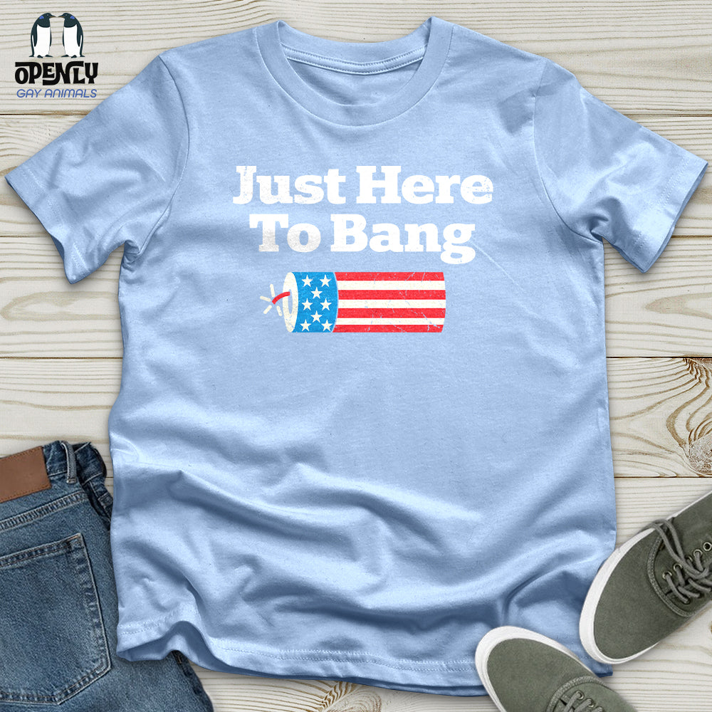 Just Here To Bang Softstyle Tee