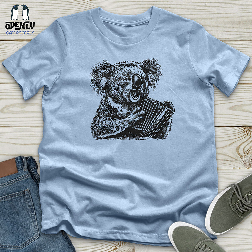 Koala Accordion Melody Unisex t-shirt