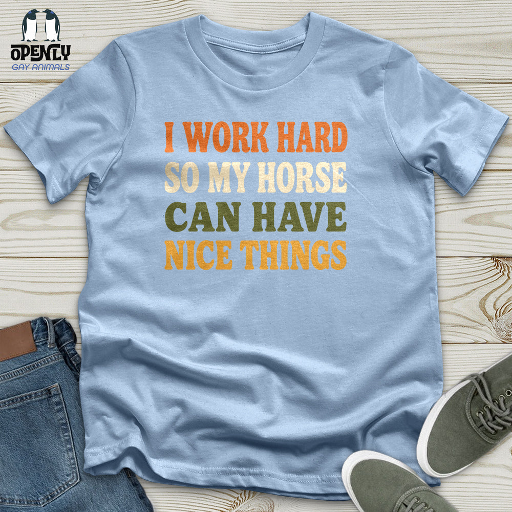 Work Hard Horse Layout Unisex T-Shirt