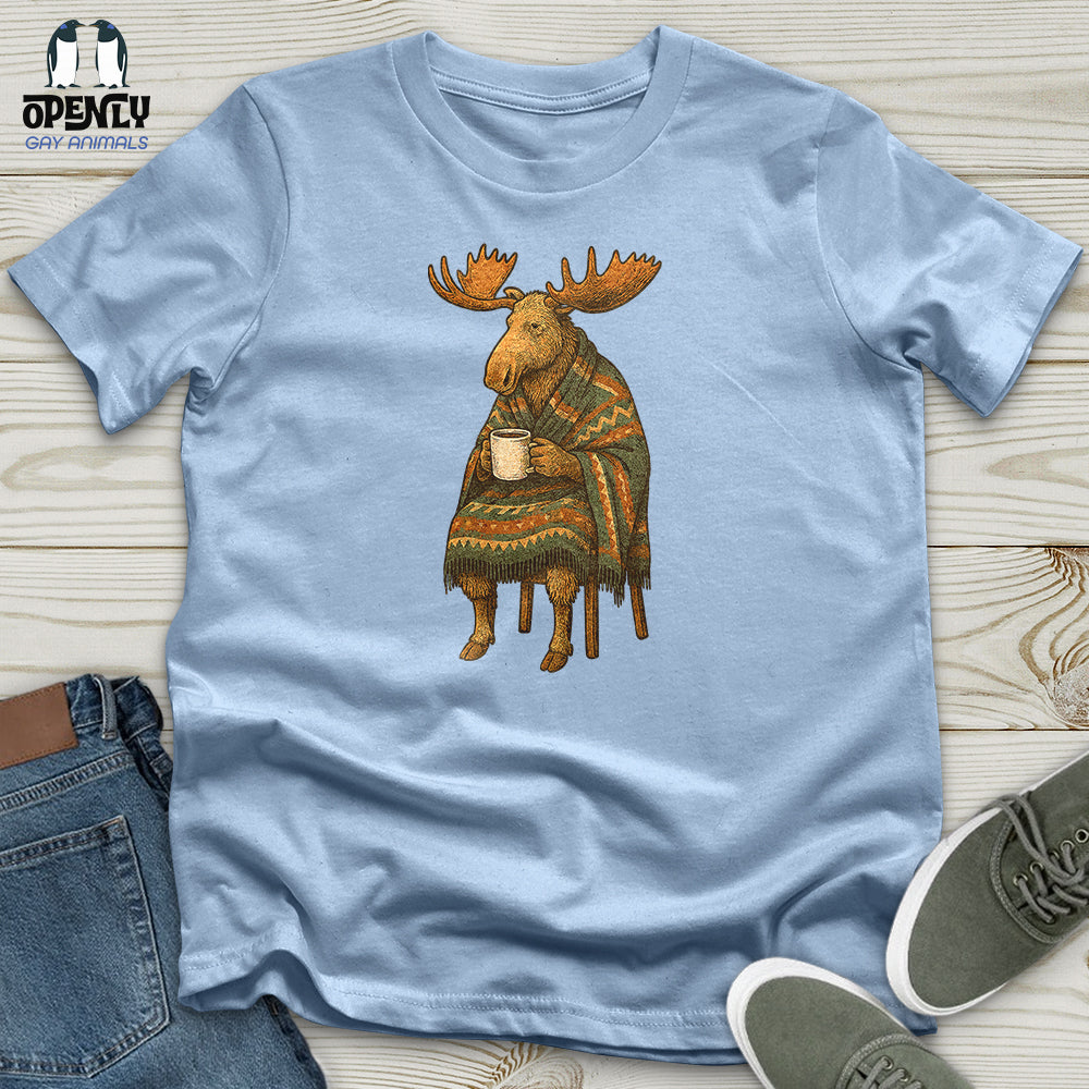 Moose Drinking Coffee Unisex T-Shirt