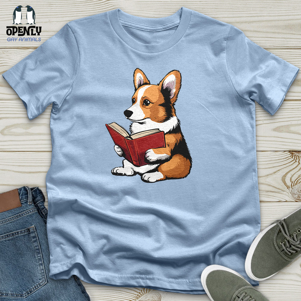 Corgi Reading Book Unisex T-Shirt