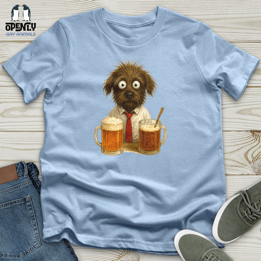 Comics Dog Drinking Beer Unisex T-Shirt