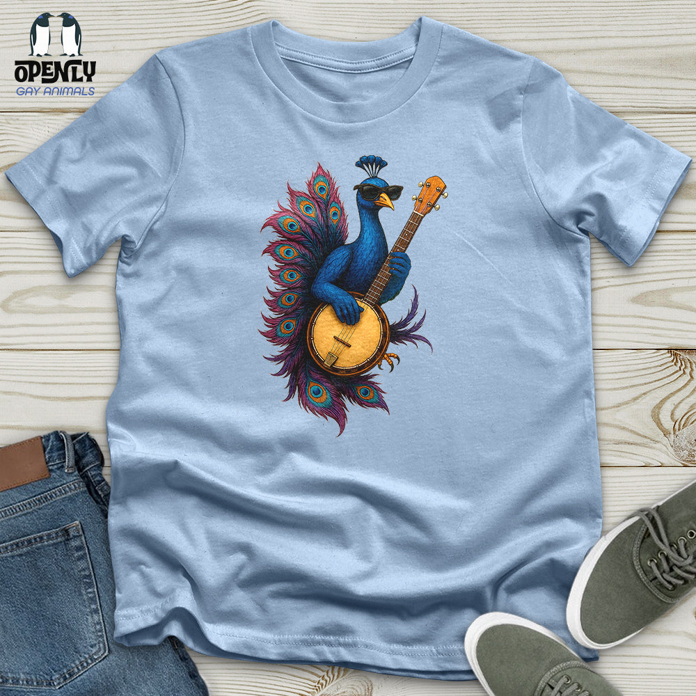 Peacock Rockstar With Banjo Unisex t-shirt