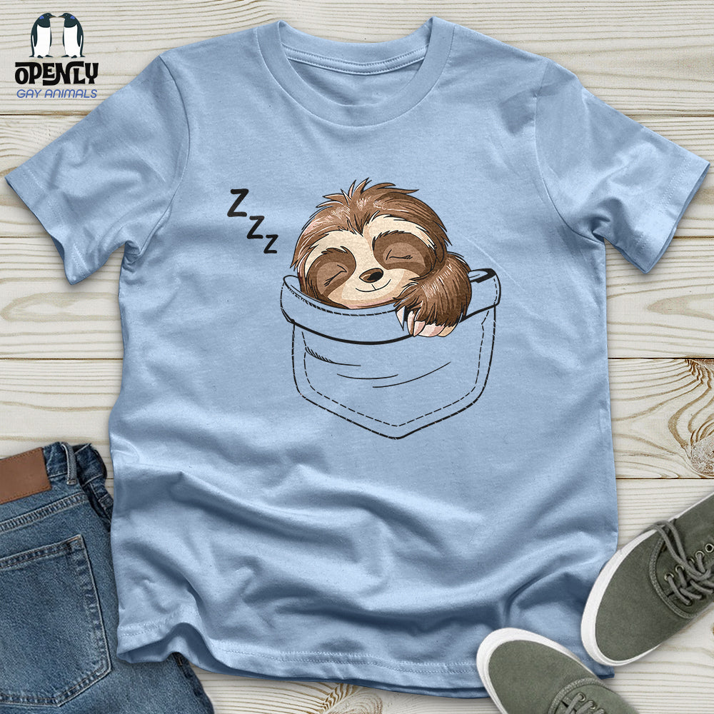 Sloth Sleeping In a Pocket Unisex T-Shirt