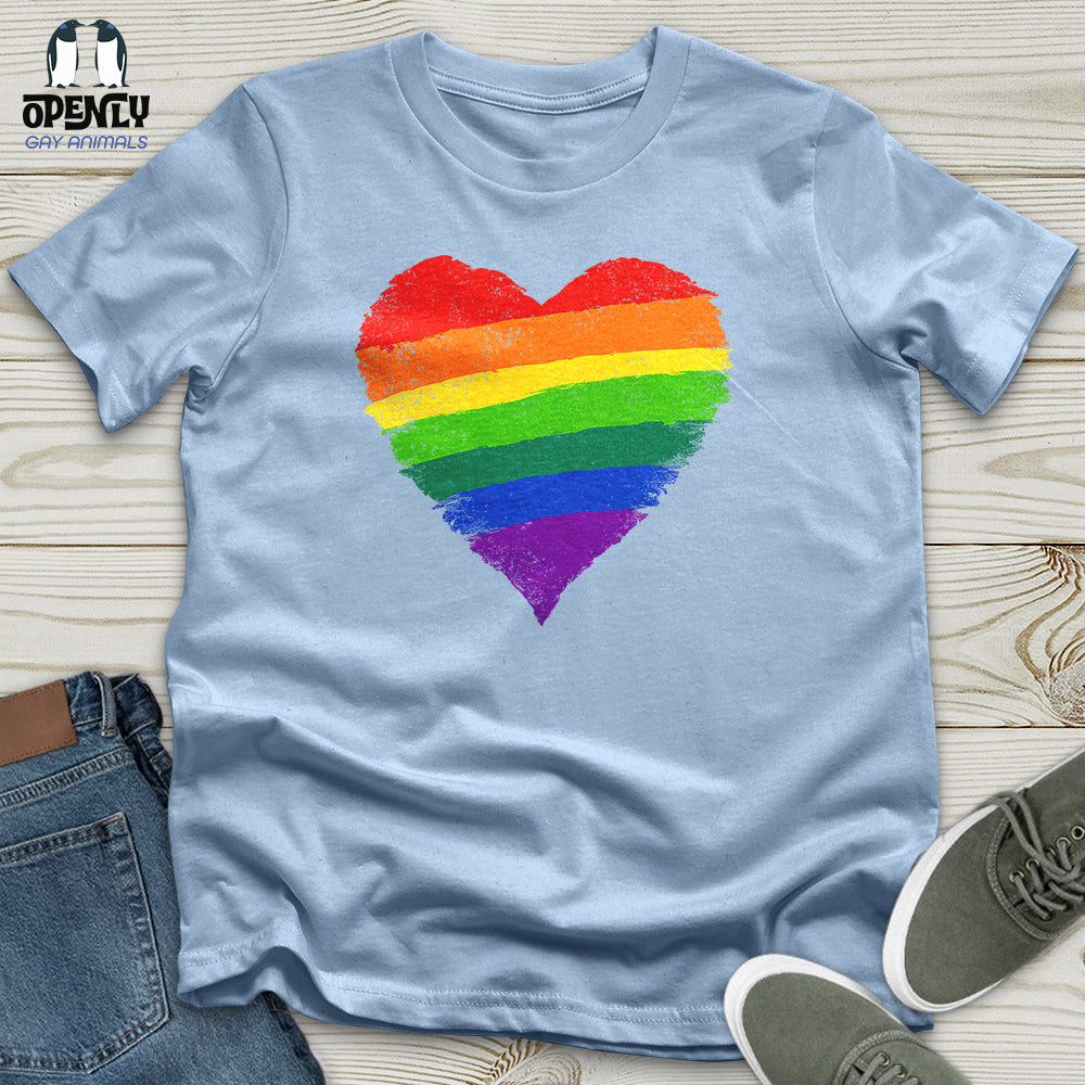 Rainbow Heart Lgbt Ally Unisex T-Shirt